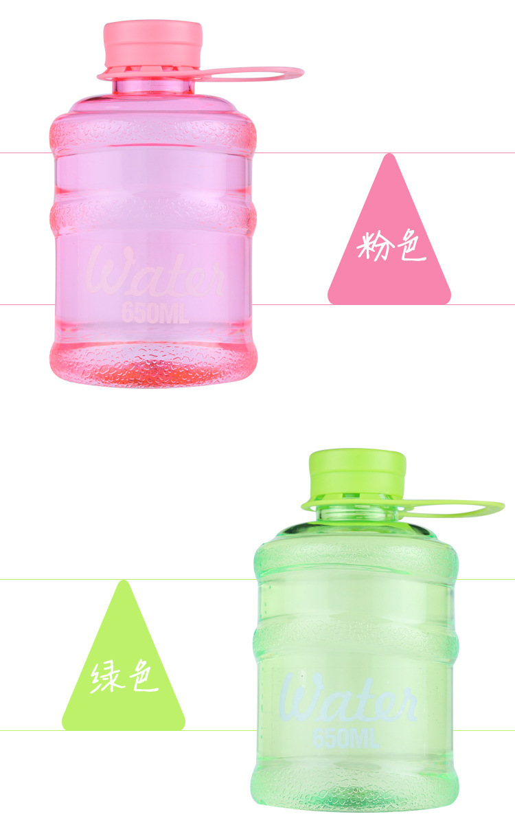 ขวด กระติกน้ำแบบพกพา ทรงถังบาเรล mini water bucket ขนาด 650 มล. มี 5 สี