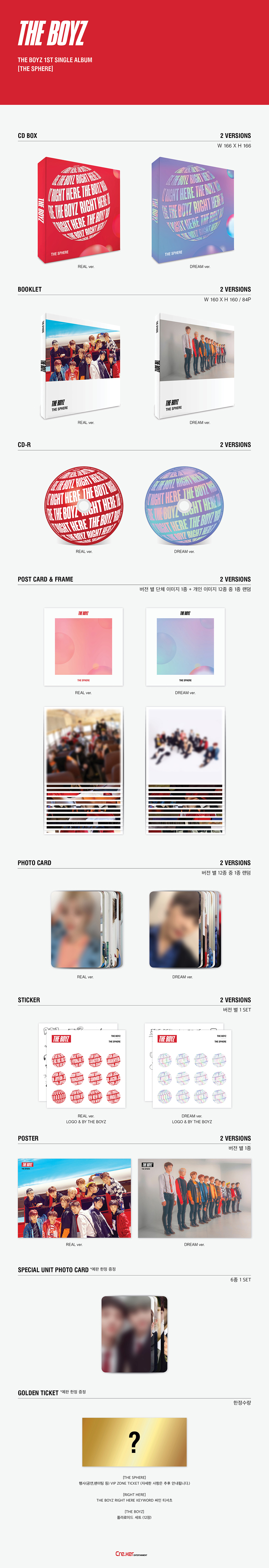 [Pre] THE BOYS : 1st Single Album - THE SPHERE (Random Ver.)