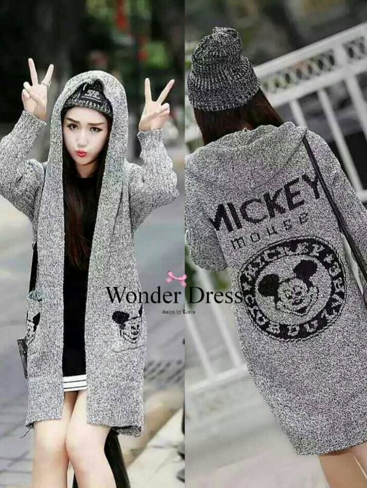 พร้อมส่ง เสื้อคาดิแก้นไหมพรมตัวยาว