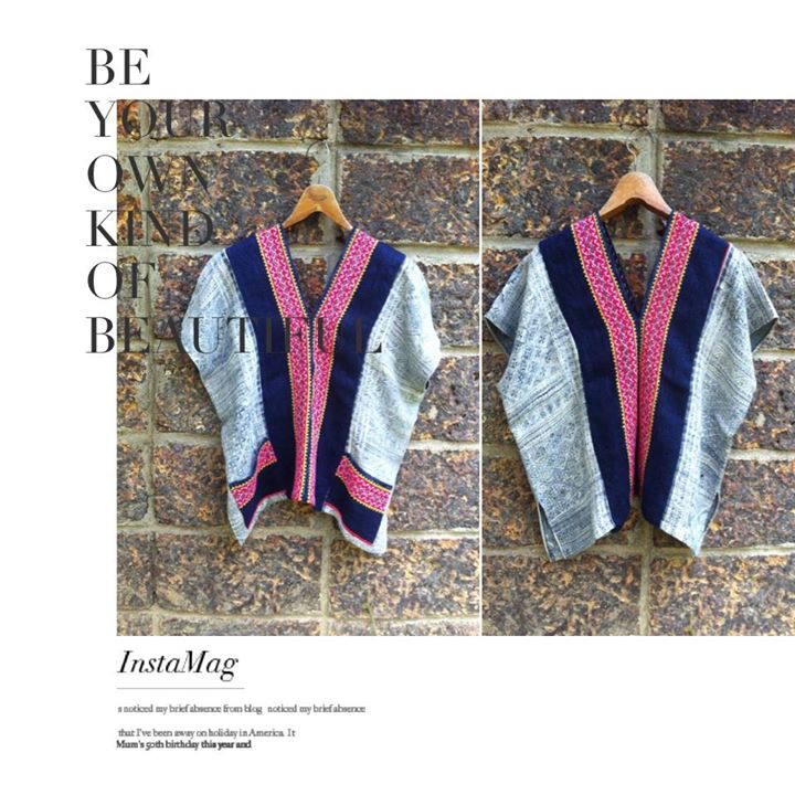 เสื้อผ้าใยกัญชง HSS003K / Hemp Batik Shirt Vintage Textile Tradition Ethnic fabric from Hmong Hill tribe HSS003K
