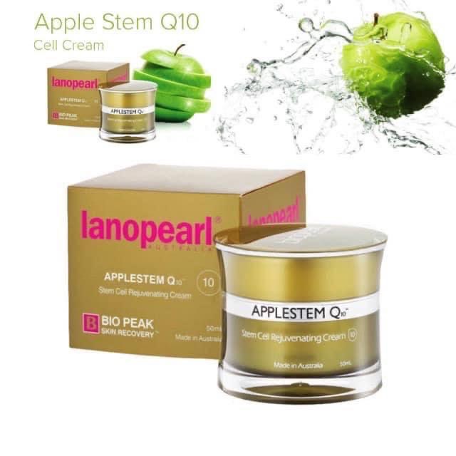 ครีมบำรุงผิวหน้า ลดริ้วรอย Lanopearl Applestem Q10 Rejuvenating Cream 50 ml.