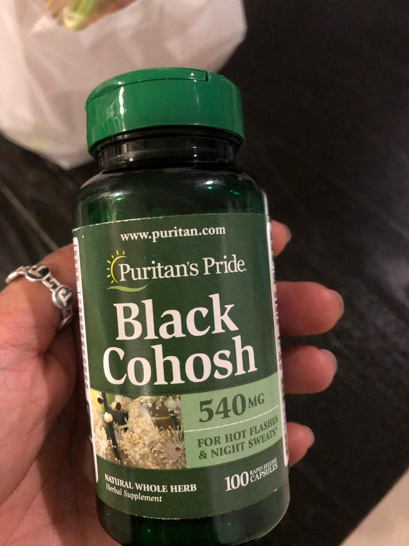 อาหารเสริม ลดอาการ วัยทอง Black Cohosh 540 mg / 100 Capsules Puritan’s Pride