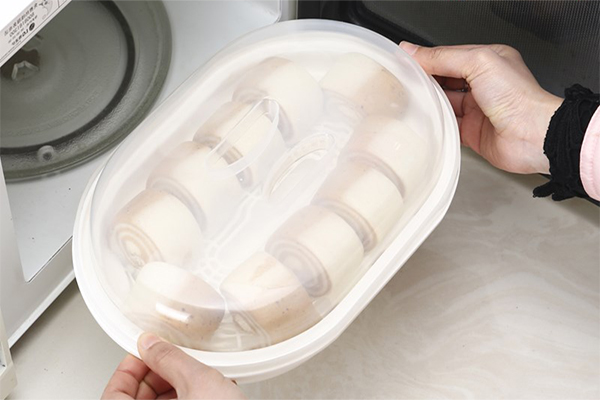 กล่องนึ่งอาหาร กล่องอุ่นอาหารในไมโครเวฟ กล่องอาหารใส่ไมโครเวฟได้ กล่องใส่อาหารอุ่นไม่โครเวฟได้ พร้อมชั้นแยก และฝาปิด