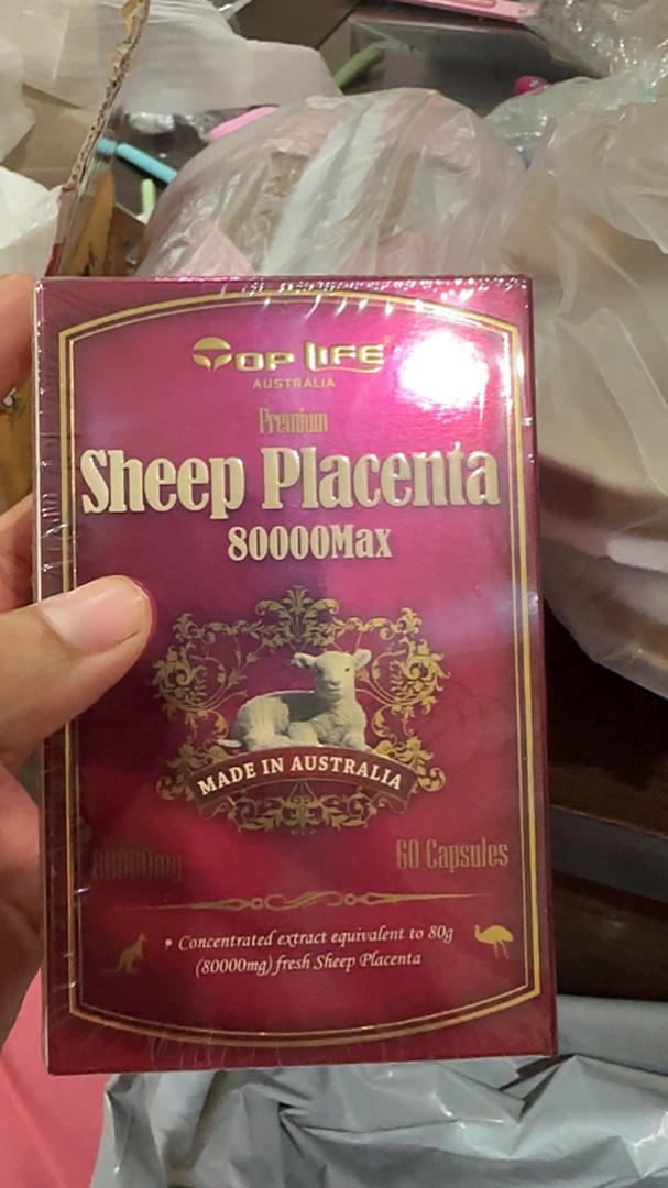 รกแกะTOPLIFE-SHEEP PLACENTA 80000 MAX 60 CAPSULES