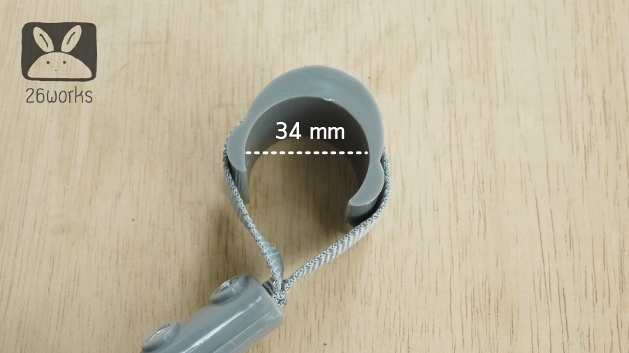 มือโหนรถเมล์ สามเหลี่ยมสีเทา ท่อ 34-35 mm