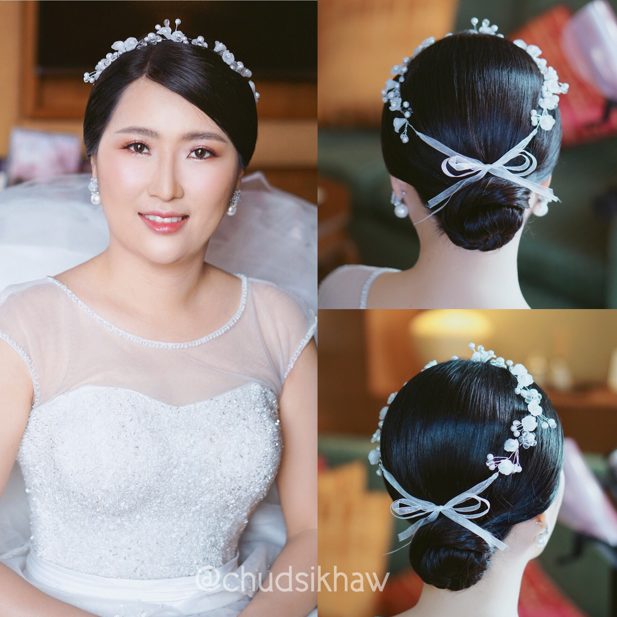 ที่ดาดผมดอกไม้พลาสติก แซมมุก