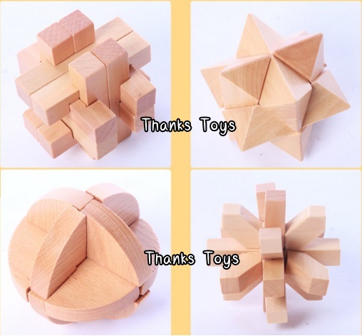 ชุดกลไม้ปริศนา 6 ชิ้น (Intelligence Toy)