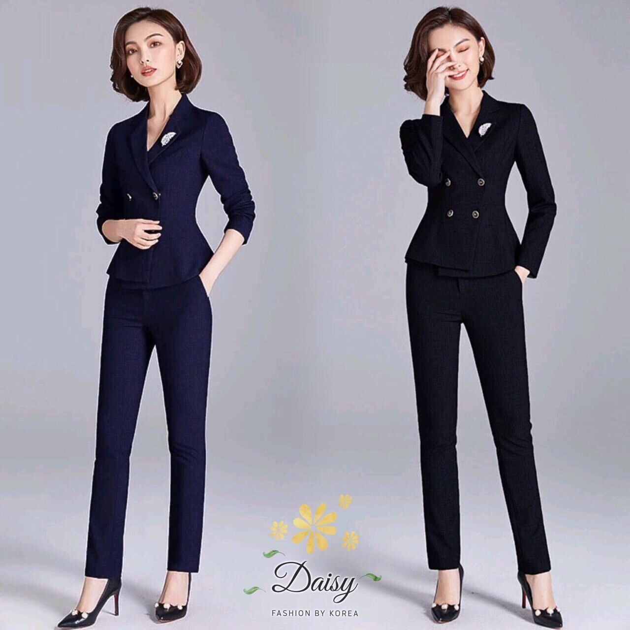 เสื้อผ้าแฟชั่น พร้อมส่ง ชุดเซทสูท เสื้อ+กางเกง