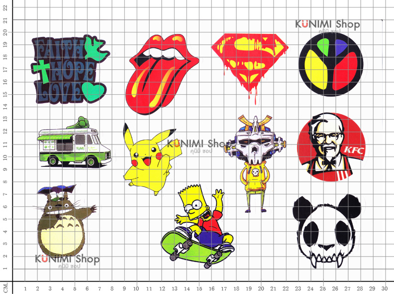 สติกเกอร์ ลายการ์ตูน กราฟิตี้ ติดรถยนต์, มอเตอร์ไซต์, จักรยาน, กระเป๋า, ติดผนัง ของใช้ต่างๆ สติกเกอร์PVCกันน้ำ ลายสวย เก๋ น่ารัก มีสไตล์ เท่ห์ ไม่ซ้ำใคร