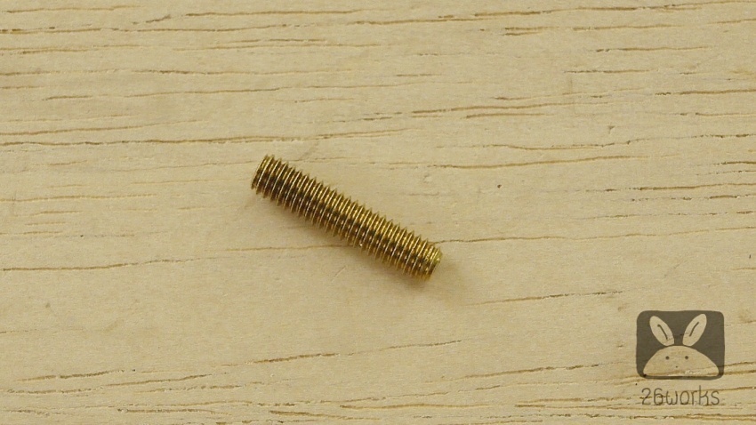 สกรูเกลียวตัวหนอน ทองเหลือง M4 x 18 mm ขายเป็นตัว
