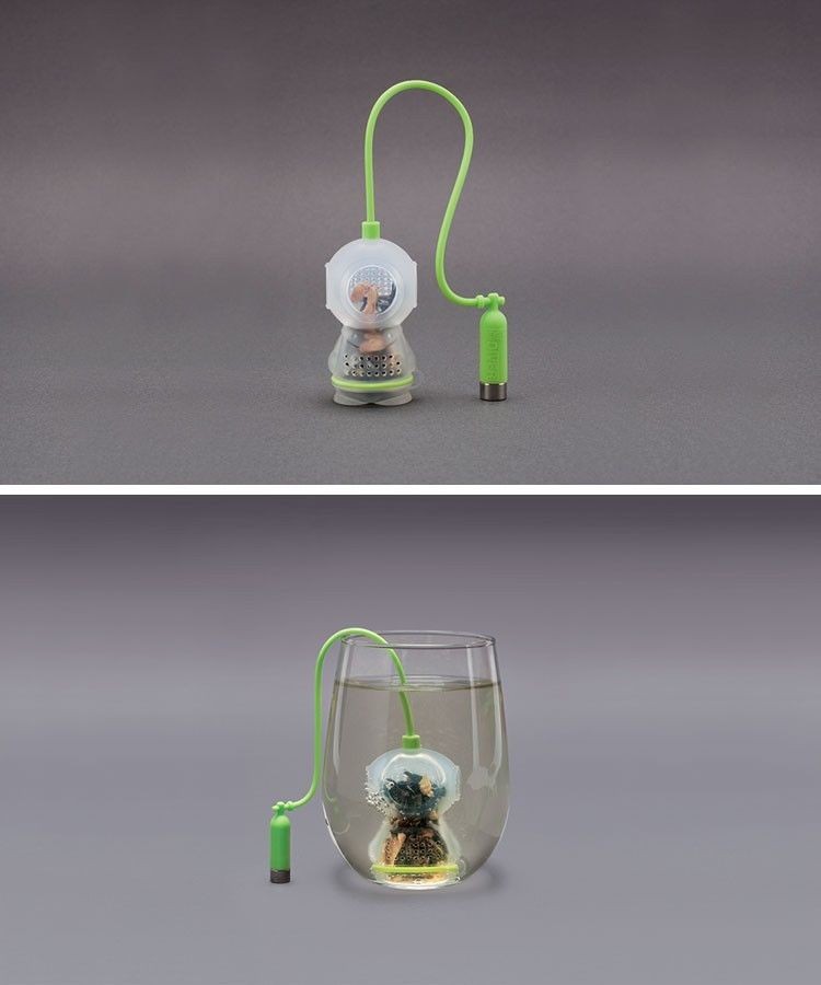 ที่กรองชา ซิลิโคน tea infuser ลายนักประดาน้ำ พร้อมถังออกซิเจน มี 9 สี