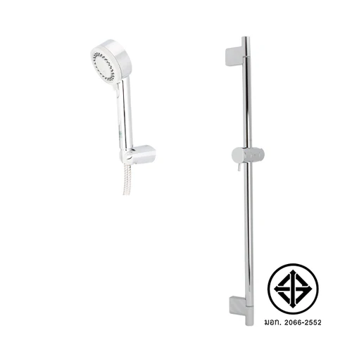 HAFELE ชุดราวเลื่อนฝักบัว+ชุดฝักบัวสายอ่อน/ HAND SHOWER W/BAR CHR.POL. 495.60.646