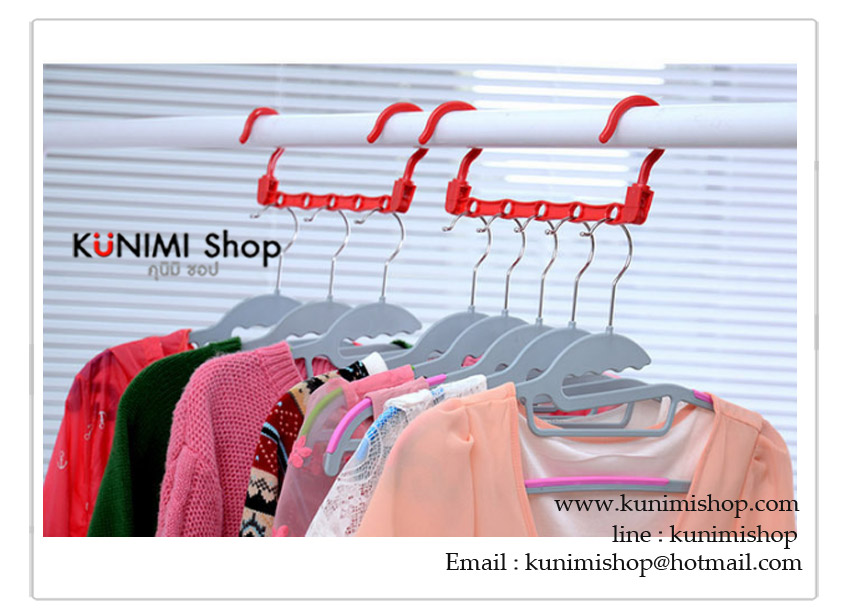 ที่แขวน เสื้อผ้า สิ่งของ ต่างๆ ที่ประตู เคลื่อนย้ายสะดวก โดยไม่ต้องเจาะ หรือ ติดกาวให้ประตูเสียหาย เป็นรู หรือ เปื้อนกาว แขวนได้ทั้งแนวตั้ง และ แนวนอน ขนาด = ยาว 41 cm.