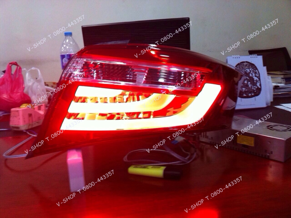 ไฟท้ายทรง BMW New Vios 2013 โคมแดง-ขาว