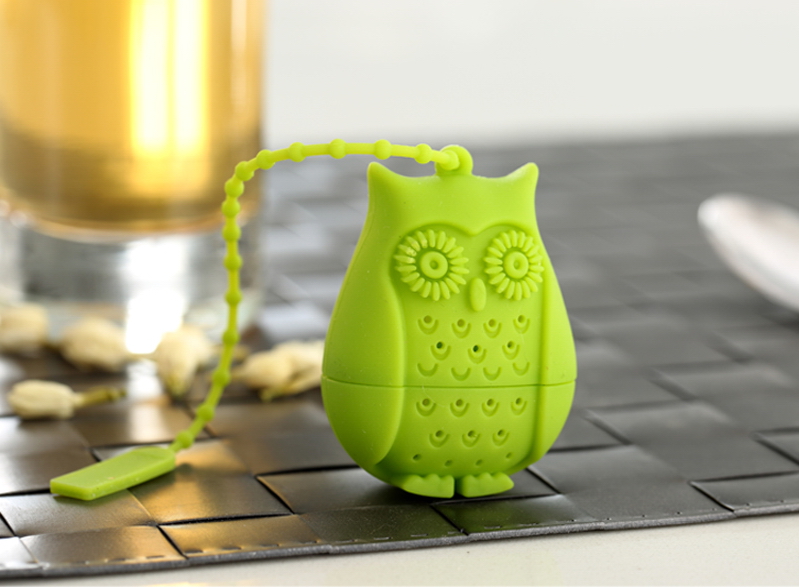 ที่กรองชา ซิลิโคน tea infuser ลายนกฮูก มี 6 สี