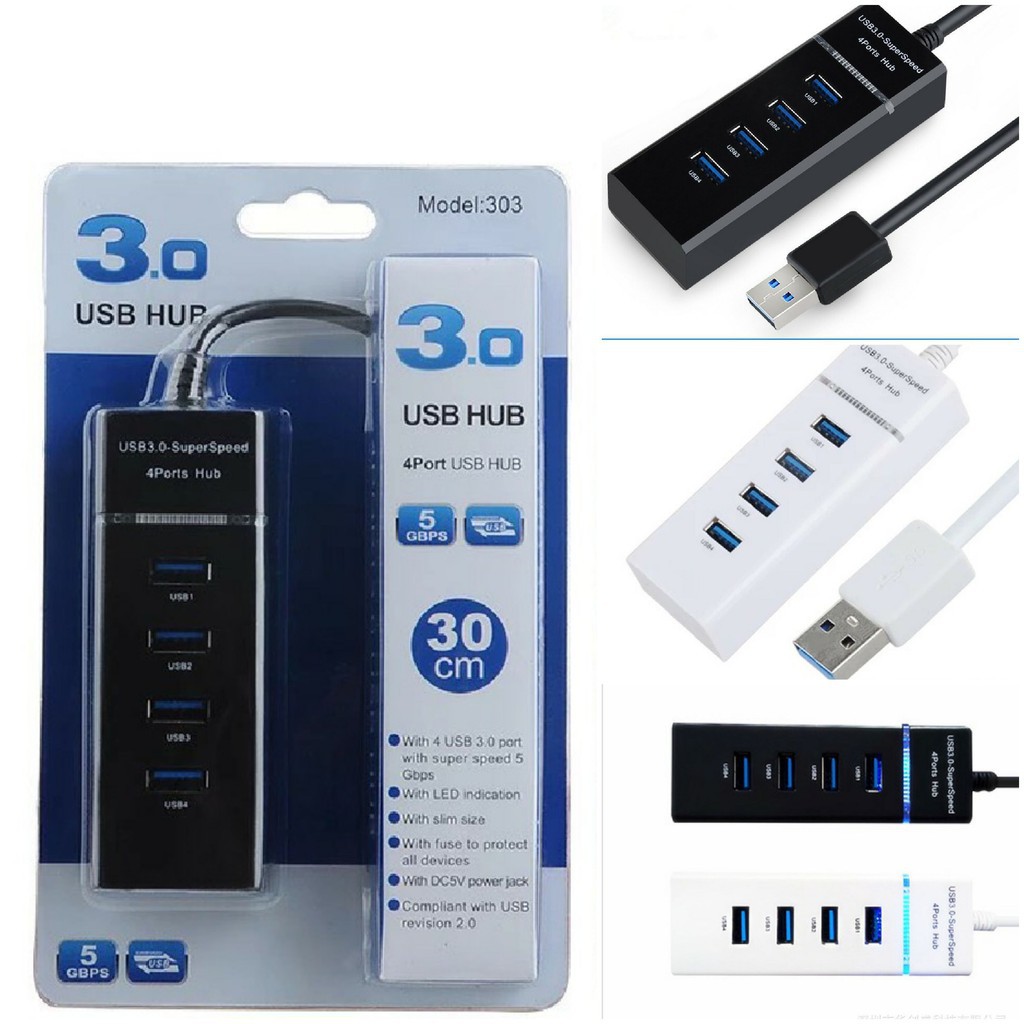 NEW USB HUB 4 port 3.0 สายยาว 30 cm ของแท้ ราคาถูก