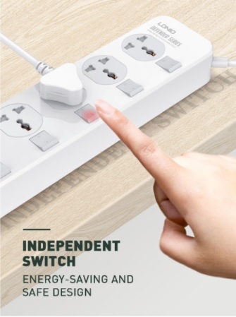 ของแท้100% LDNIO SC4408 ปลั๊กพ่วง 4 ช่อง 4 USB 3.4A Max universal Power Strip รองรับไฟ 2500W-10A