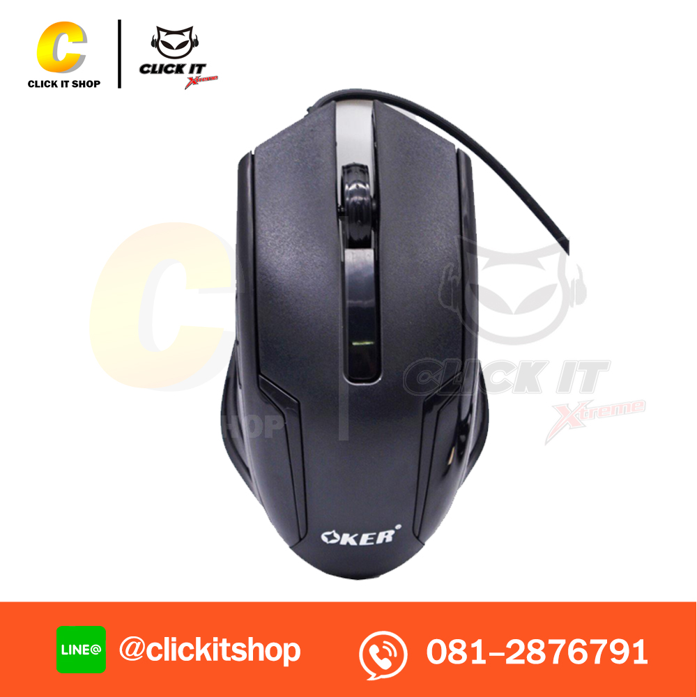 MOUSE USB OKER OP-187 - คละสี