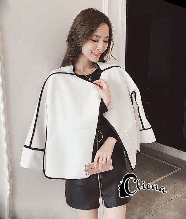 เสื้อเกาหลี พร้อมส่ง เสื้อคลุม ทรงปล่อย
