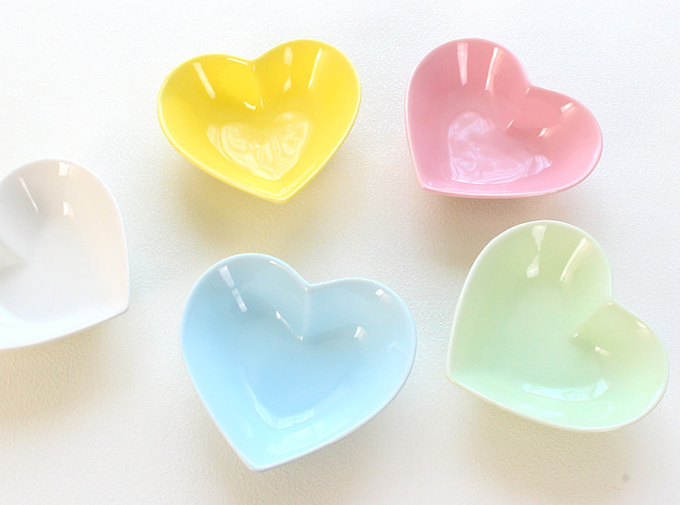 ชามหัวใจ ชามเซรามิค มี 5 สี