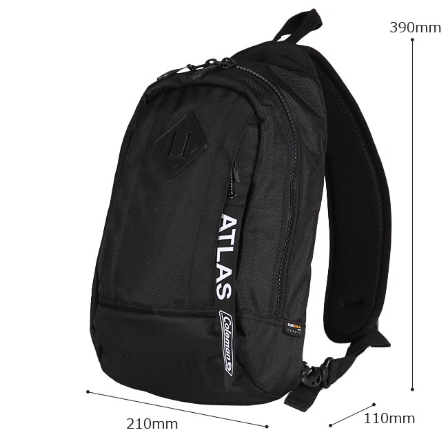 Coleman - ATLAS SLING BAG – 5 L Heater (สีเทาควันบุหรี่) コールマン ボディバッグ アトラス スリングバッグ 対応 自転車/ウォーキング