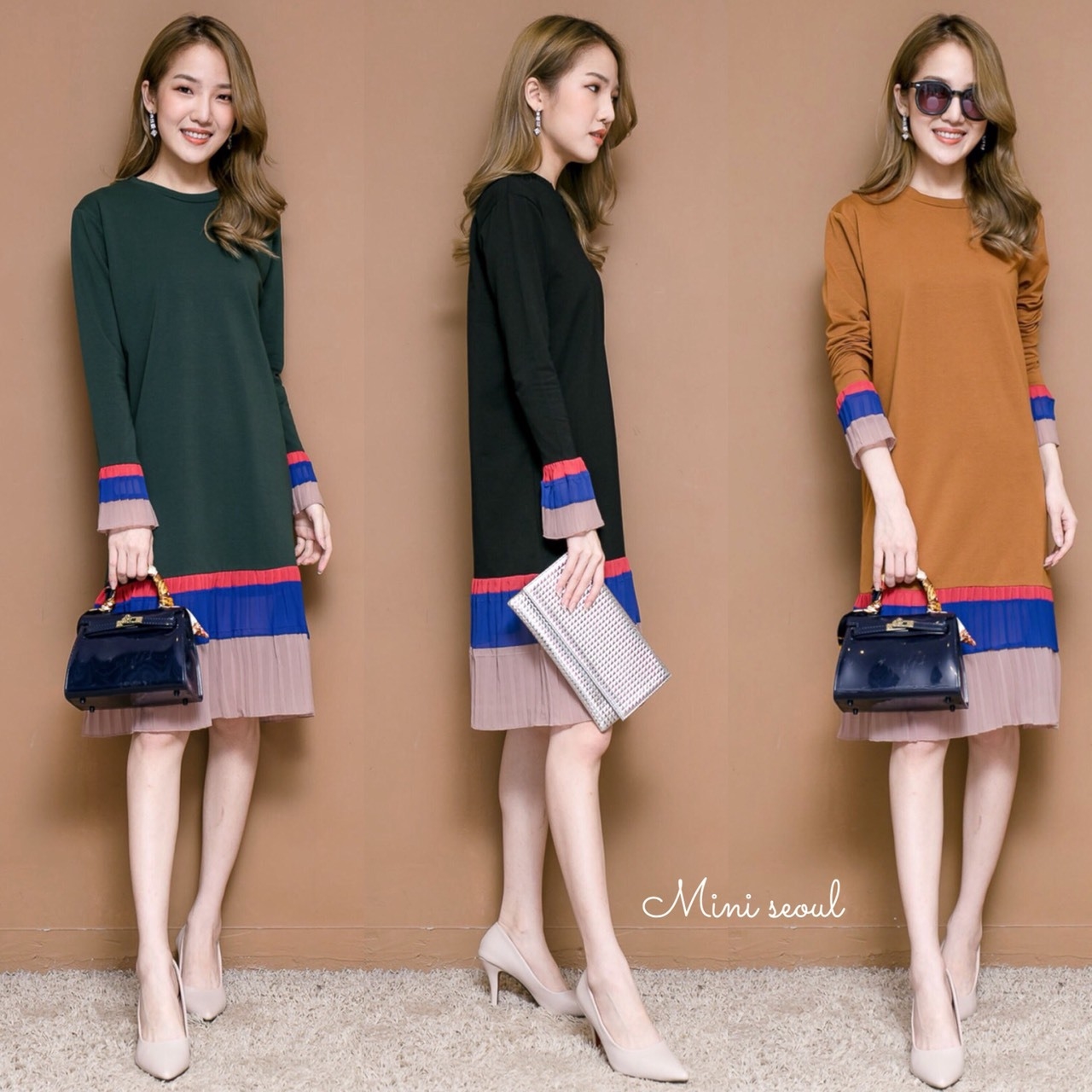 เสื้อเกาหลี พร้อมส่ง เสื้อผ้า คอตตอนเชิ๊ตเนื้อดี