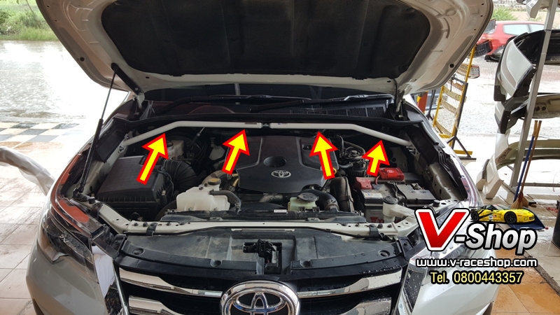 21001 ค้ำตัวถังนิรภัย หน้าบน Ultra Racing New Fortuner