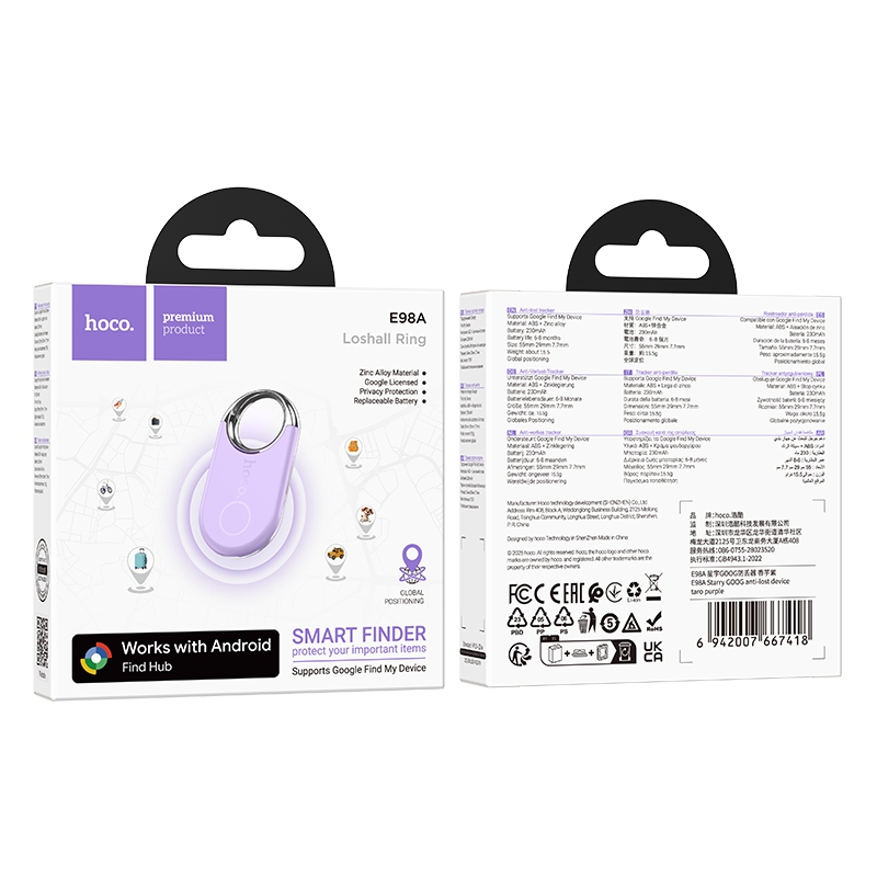 Hoco E98A Starry GOOG Anti-lost Device ป้องกันการสูญหายของสิ่งของ ใช้งานง่าย รองรับ Google Find My Device