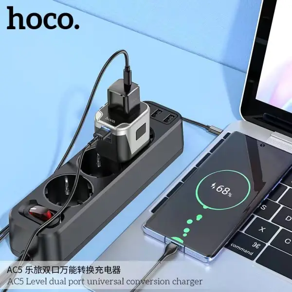 Hoco AC5 Universal Plug Charger ปลั๊กไฟใช้งานได้ทั่วโลก