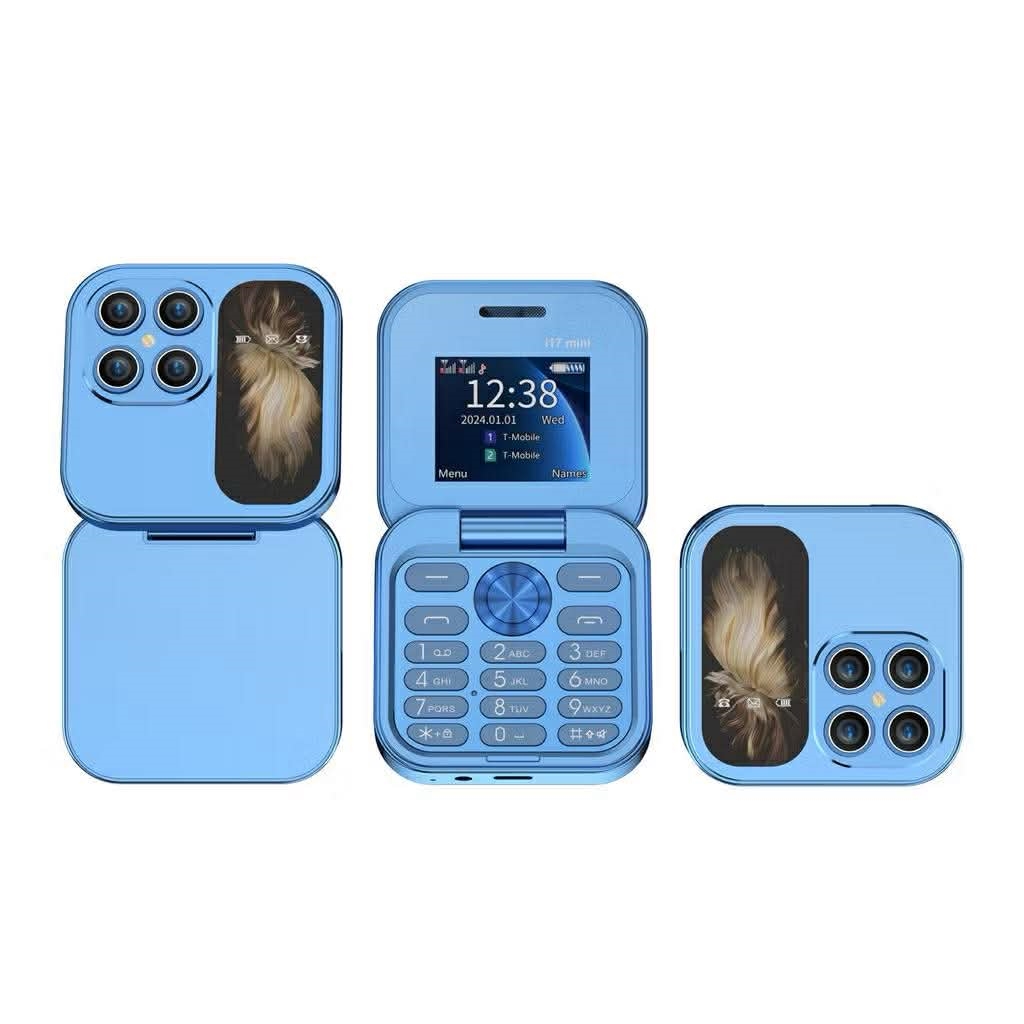 โทรศัพท์ มือถือ ฝาพับ i17pro mini phone ใส่ได้ 2 ซิม ถ่ายรูปได้ ขนาดกะทัดรัด พกพาสะดวก ดีไซน์สวยมาก