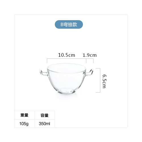 Pre-Order ชามแก้ว ชามขนม ไอศกรีม มีหู มี 3 แบบ