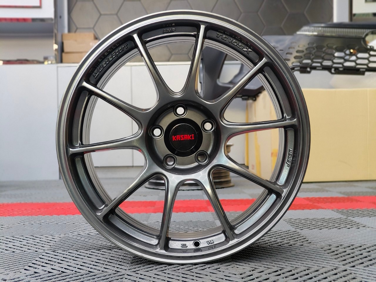ล้อ KASAKI TC105 ขอบ18x8.0 5x114.3 ET35 สีHS *ราคาต่อวง