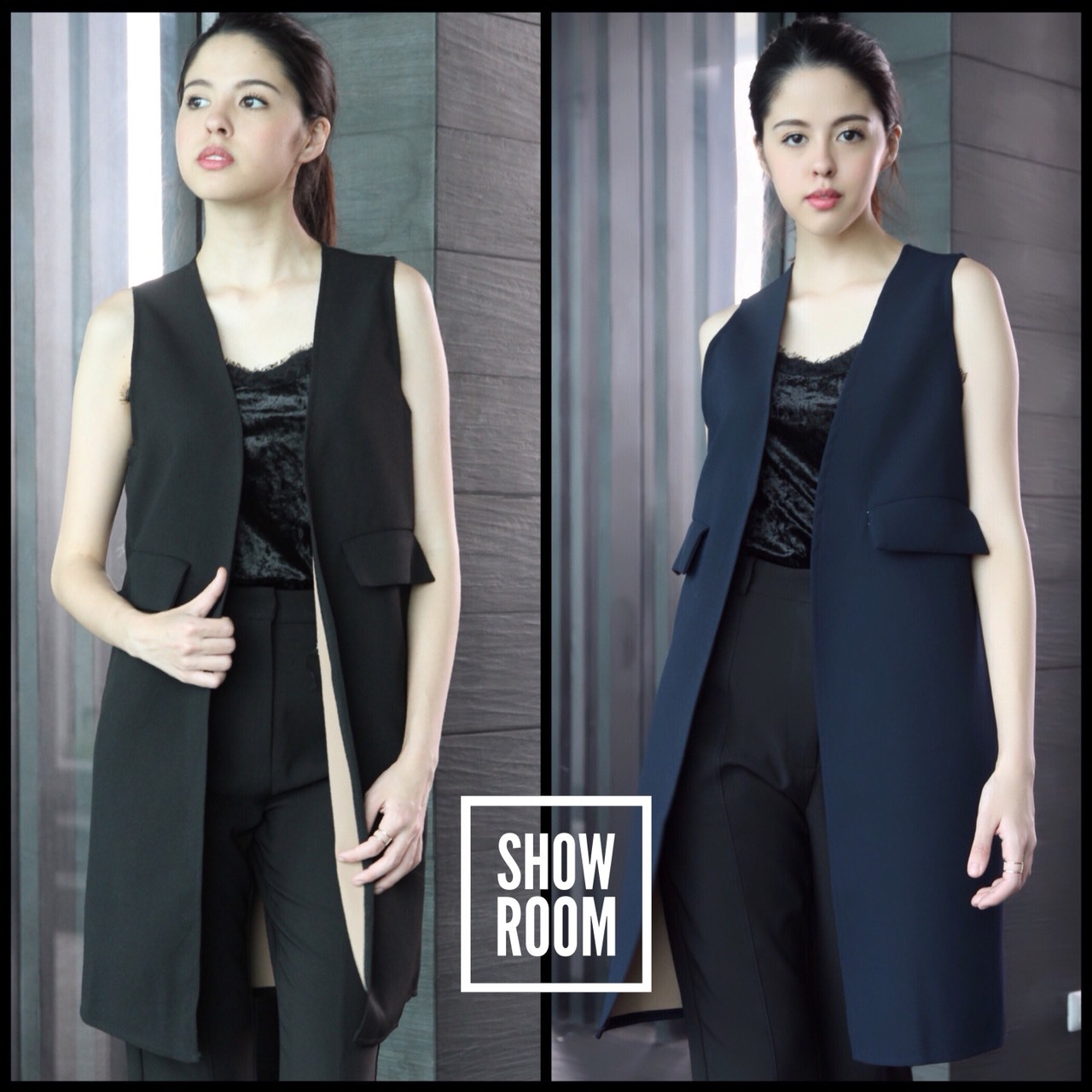 Long waistcoat เสื้อผ้าเกาหลี พร้อมส่ง