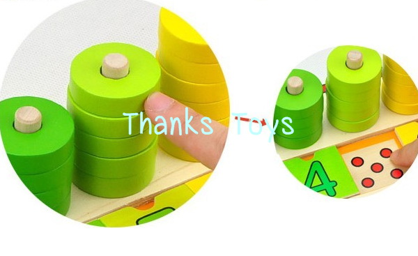 บล็อกไม้เรนโบว์นับเลข