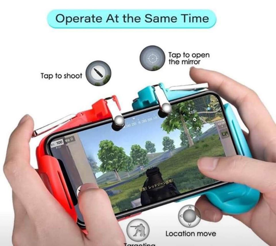 PUBG MOBILE CONTROLLER จอยเกมมือถือรุ่นใหม่ พร้อมตัวช่วยยิงเกม (Shootting Tab)