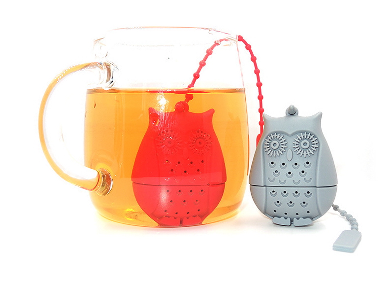 ที่กรองชา ซิลิโคน tea infuser ลายนกฮูก มี 6 สี