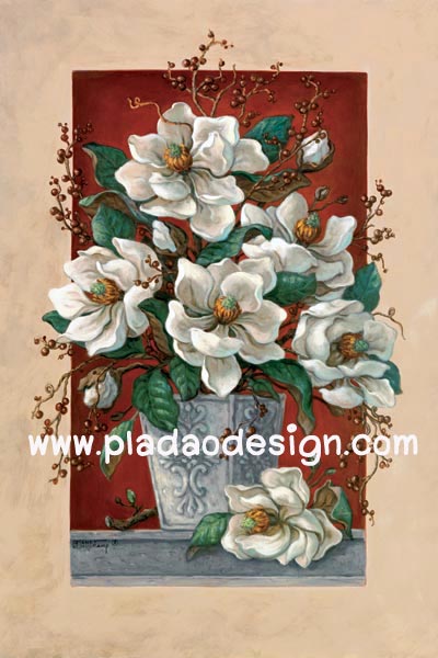 กระดาษเดคูพาจพิมพ์ลาย สำหรับทำงาน เดคูพาจ Decoupage งานฝีมือ งาน Handmade แนวภาพ ตกแต่ง บ้านและสวน ดอกไม้สีขาวในกระถาง ใหญ่มาก ปลาดาว ดีไซน์