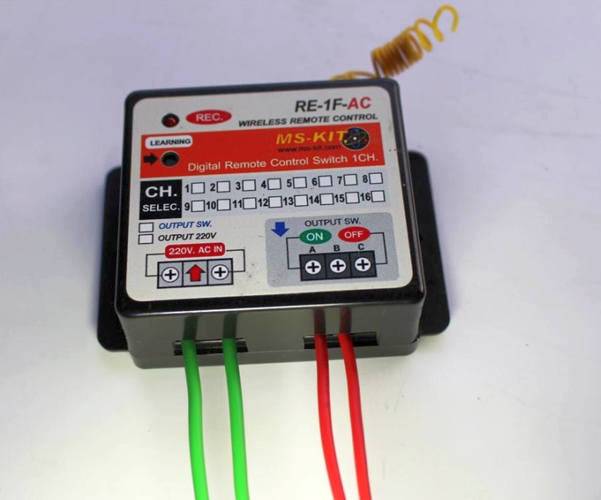 RF-1D รีโมทสวิตช์ 1 ช่อง ใช้ไฟ AC 220V