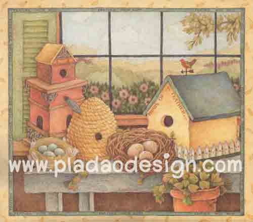กระดาษสาพิมพ์ลาย สำหรับทำงาน เดคูพาจ Decoupage แนวภาำพ หวานๆซอฟท์ๆ บ้านนกหลายแบบ มีัทั้งแบบบ้านเดี่ยว คอนโด รัง และกองฟาว (ปลาดาวดีไซน์)