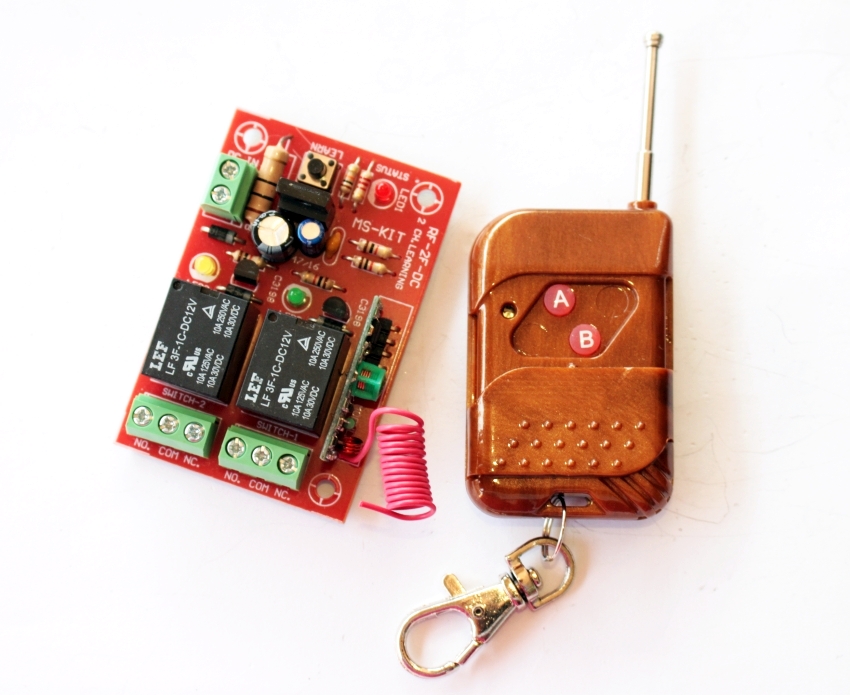 RF-2F รีโมทคอนโทรล 2 ช่อง ใช้ไฟ DC