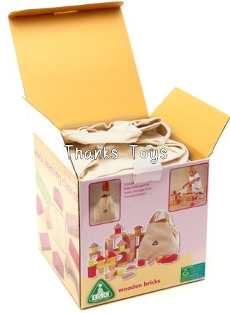 บล็อกไม้ ELC 100 ชิ้น สีชมพู