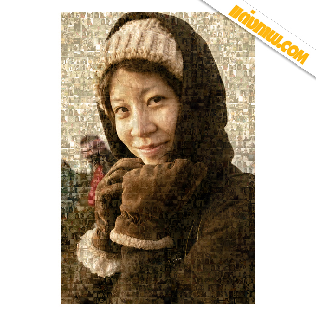 ภาพโมเสก Retro แบบซีเปีย