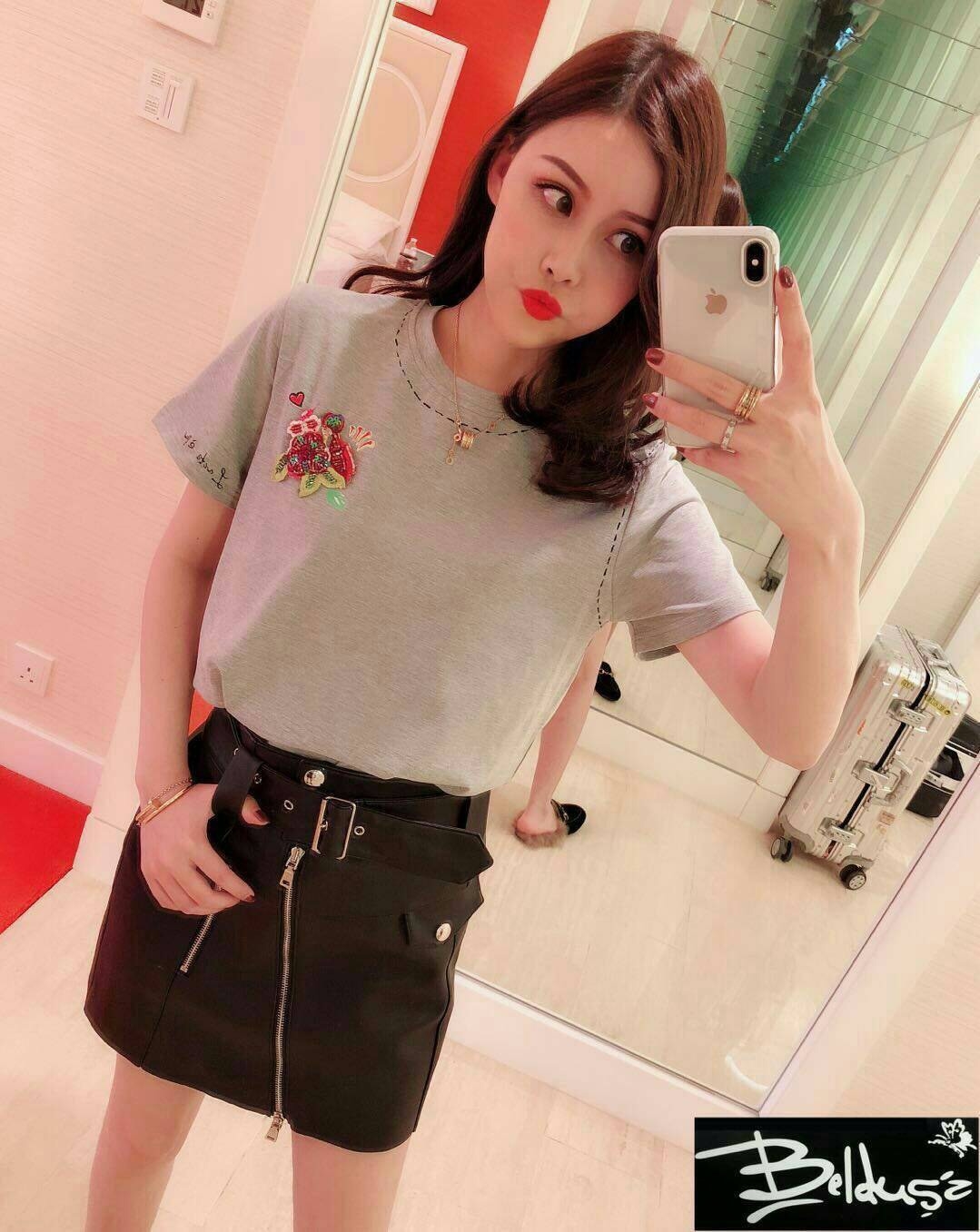 เสื้อผ้าเกาหลี พร้อมส่ง เสื้อ D&G สกรีน&ปักลาย ผ้านิ่ม