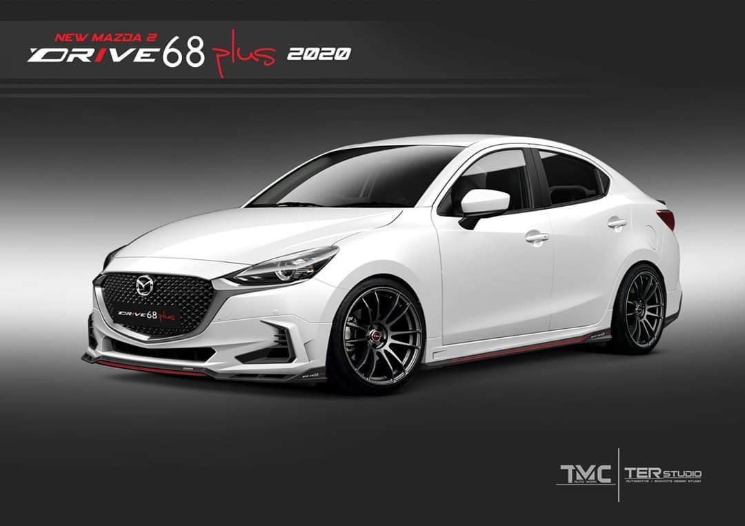 ชุดแต่ง New Mazda2 skyative 2020 รุ่น Drive68 Plus 4ชิ้น (4ประตู)