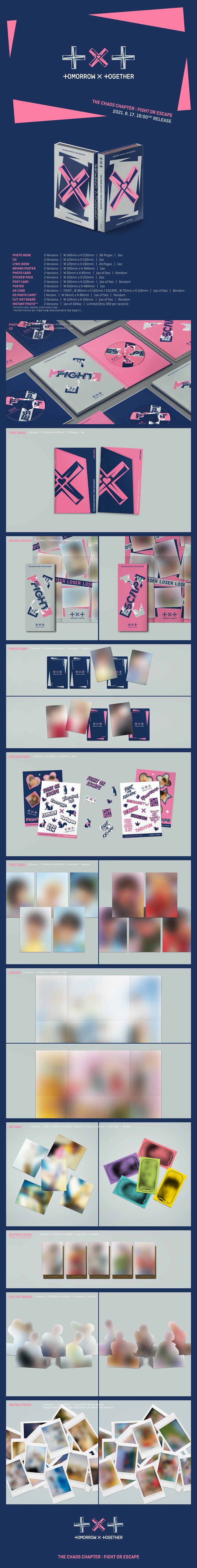 [Pre] TXT : 2nd Album Repackage - THE CHAOS CHAPTER : FIGHT OR ESCAPE (Random Ver.)