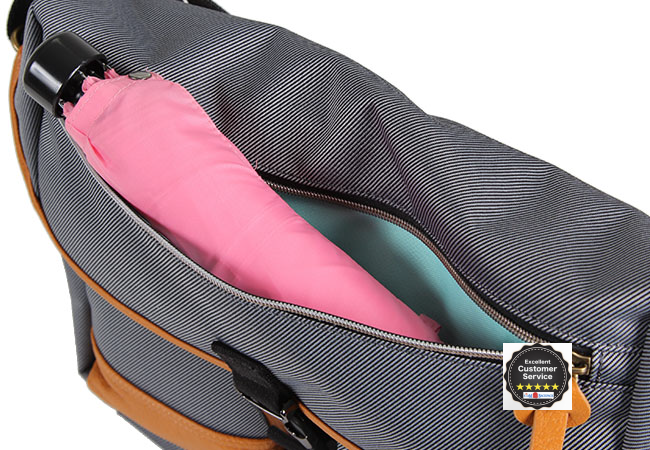 Bianchi - LBTC-03 : A4 Messenger Khaki (สีเขียว/ ขอบหนังสีน้ำตาล)
