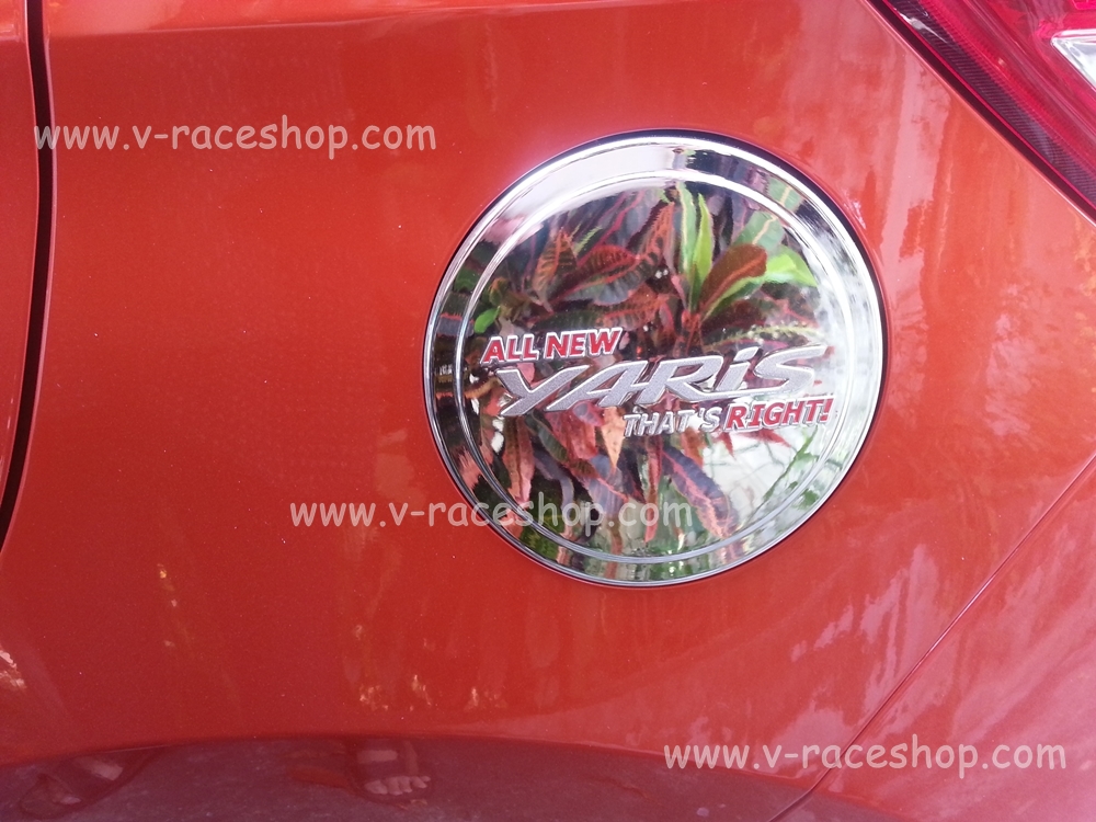 ครอบฝาถังน้ำมันโครเมี่ยม New Yaris 2014 logoแดง