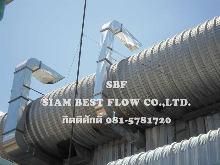 งานทำปล่องระบายอากาศ บนหลังคา