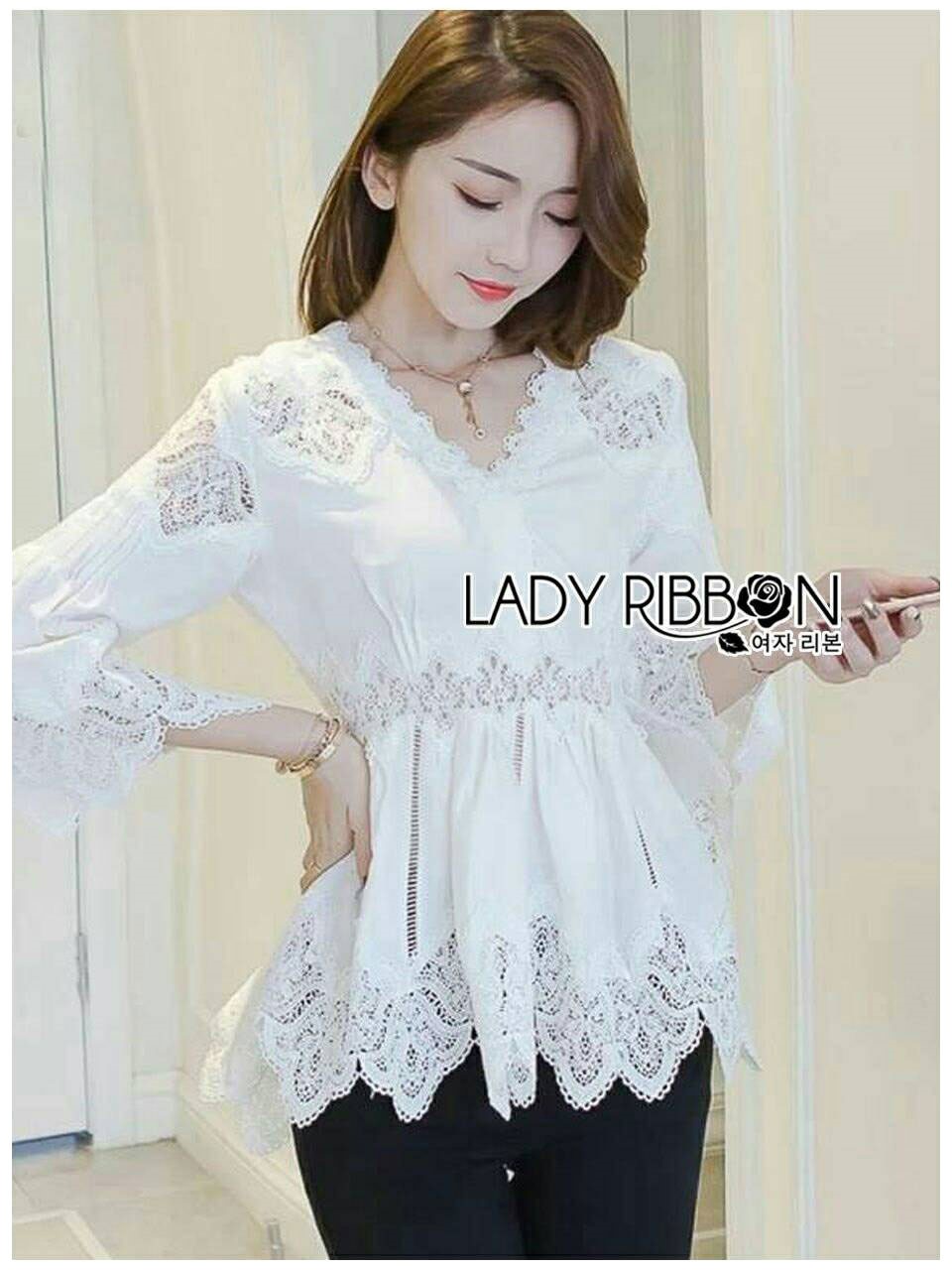 พร้อมส่ง เสื้อยาวผ้าคอตตอนสีขาว