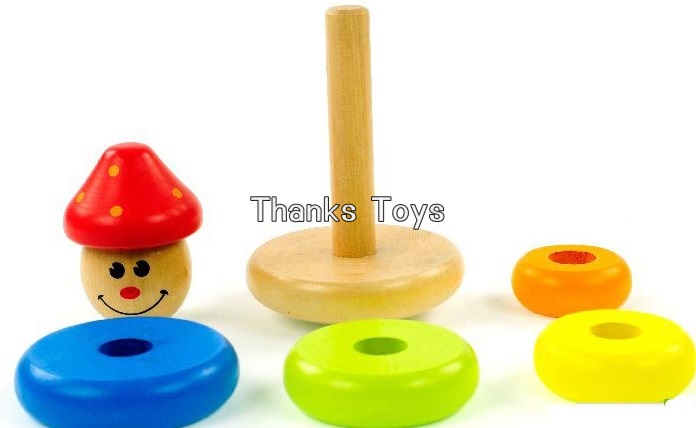 บล็อกไม้สวมเสาตัวตลก